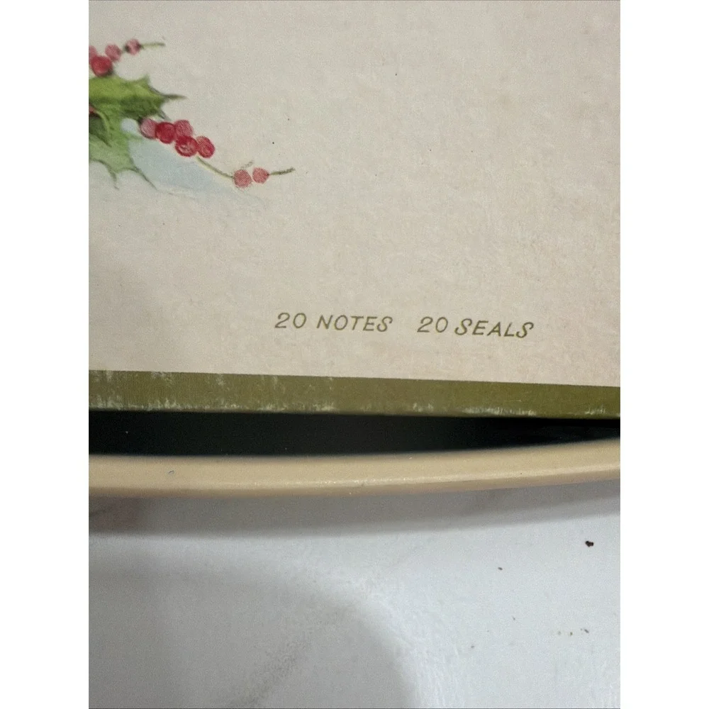 Vintage Cardinal Christmas Cards Holiday Notes Fold  Lamp Post  18 W/Gold Seals‎